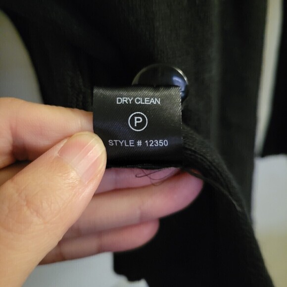 360 Cashmere Black Silk Cashmere Button Front Long Sleeve Cardigan Sweater Sz XS - Picture 13 of 14